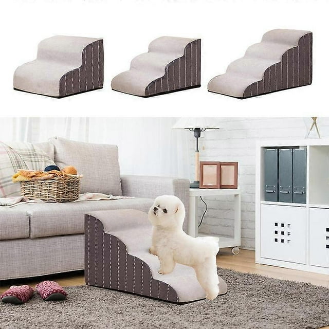 Dog Steps Non-slip 2/3/4 Step Dog Steps Stairs Durable Dog Ramp Washable Ladder for Small Dog Cat Bed Stairs Pet Supplies