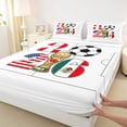 thumbnail image 4 of Erosebridal American Flag Full Size Sheets,Soccer Ball Sport Football Court Print Kids Bed Sheets 4pcs, 4 of 6
