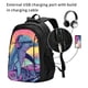 thumbnail image 2 of Fotbe Hip-Hop DJ Dolphin Mochila con Estampado y Puerto USB para Hombre y Mujer, Mochila Antirrobo, Mochila de Viaje, Mochila Escolar, Mochila Universitaria, 2 of 7