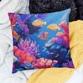 thumbnail image 2 of BCIIG Coral Reef Fish Square Pillowcase for Home Furnishing 24x24in, 2 of 5