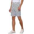 thumbnail image 4 of INSPIRE CHIC Polka Dots Shorts for Men's Father's Day Gift Summer Flat Front Patterned Chino Shorts 30 White, 4 of 5