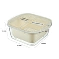 thumbnail image 3 of Vegetable Washing Basket with Stainless Steel Cutting Tools | Strain, Wash, and Drain Produce | Kitchen Colander and Slicer Set for Fruits and Vegetables | Multi-Function Food Prep And, 3 of 9