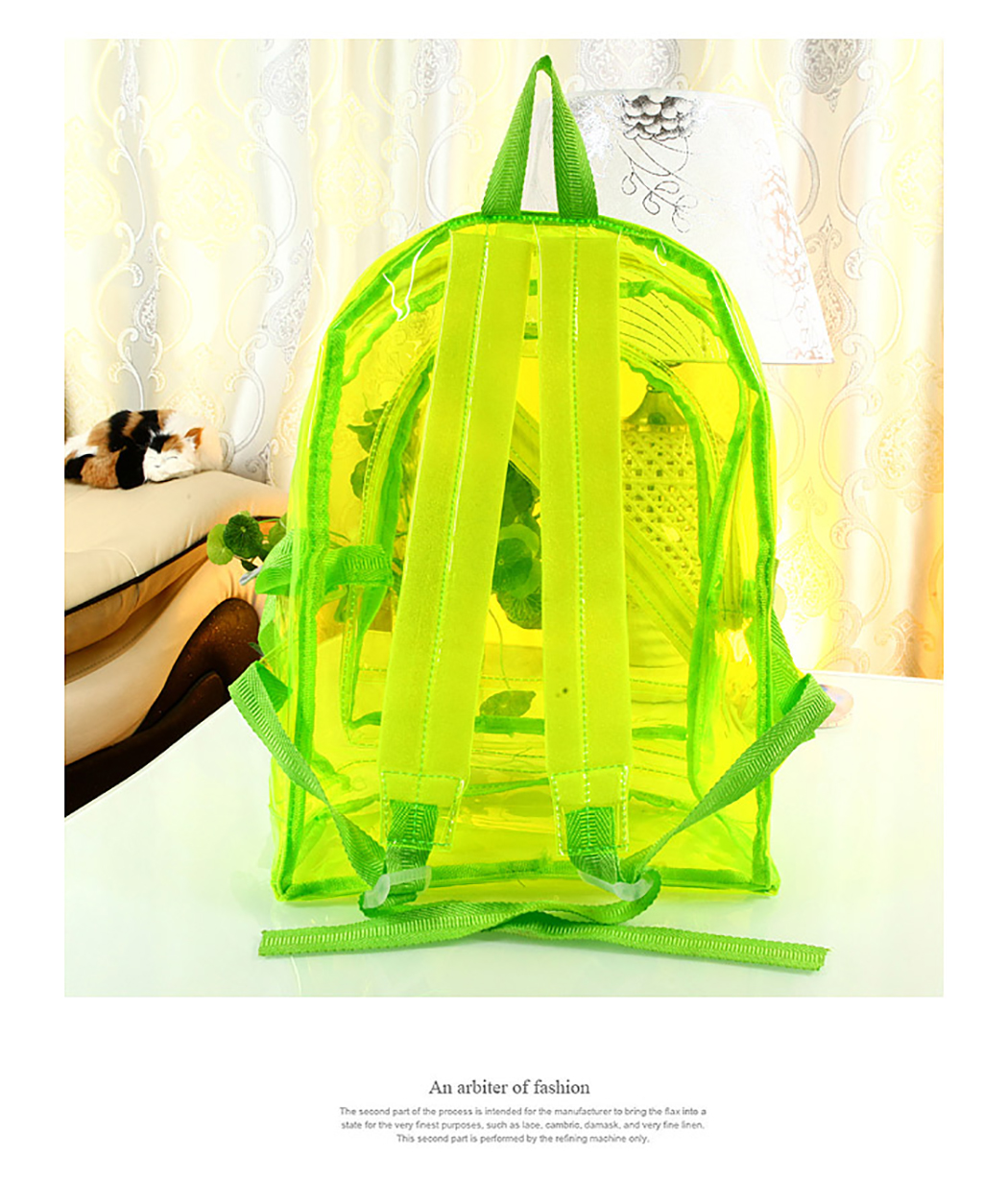 Clear Backpack Fashionable Top Handle See Through Travel Backpack