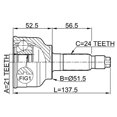 thumbnail image 2 of Febest OUTER CV JOINT 21X51.5X24 # 0510-004 OEM B004-22-510, 2 of 2