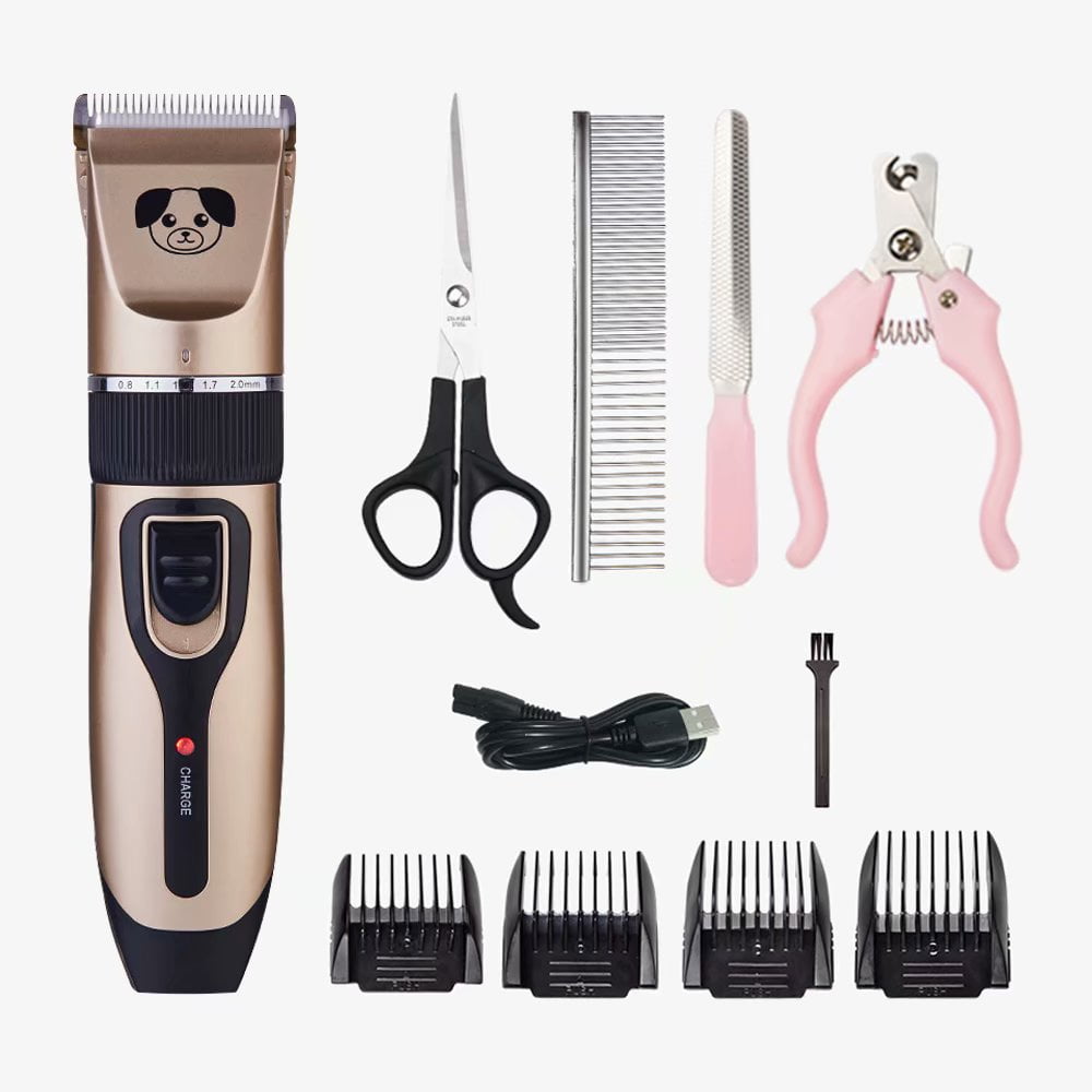 USB Rechargeable Dog Clipper Shaver Quiet Pets Hair Clipper All In One