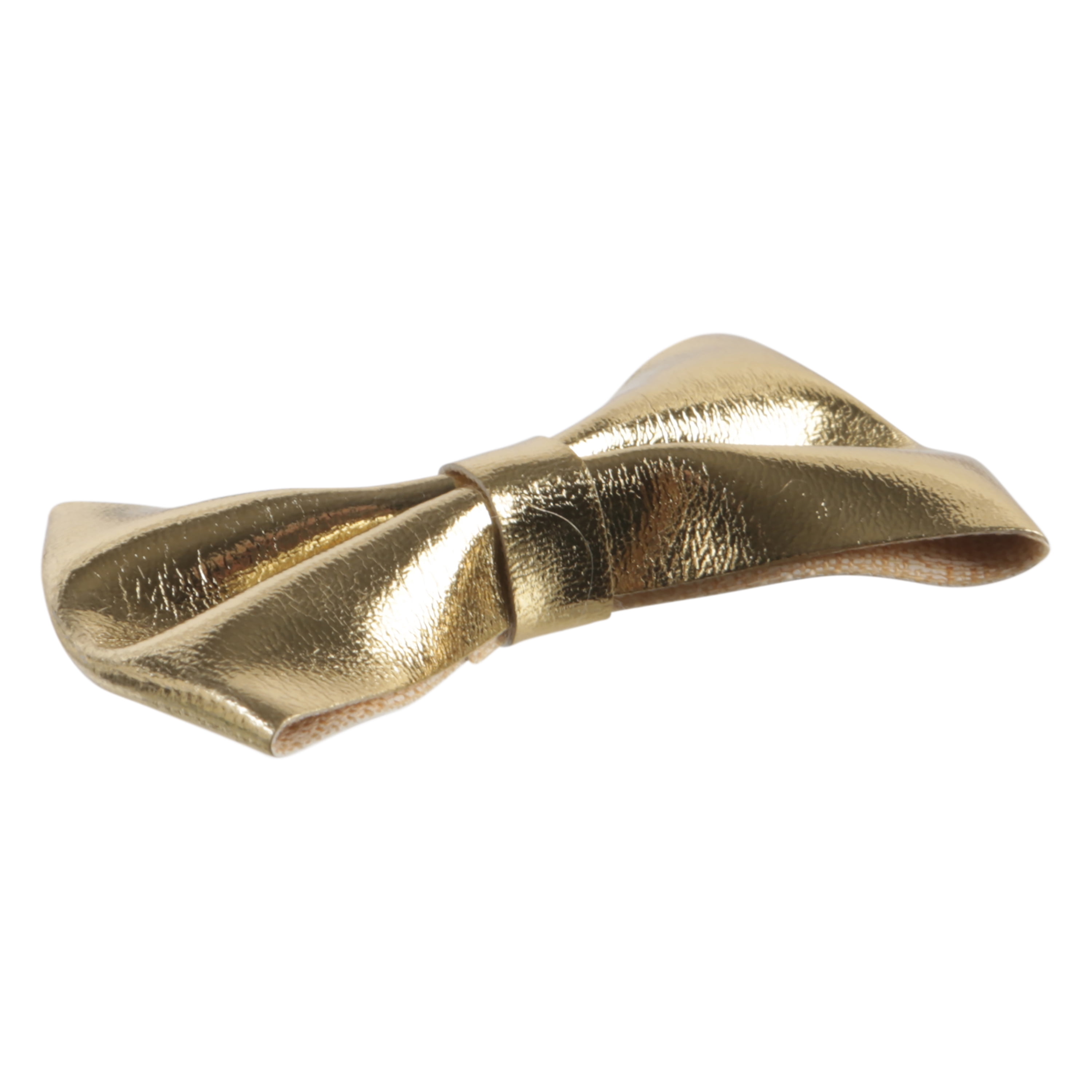 Offray 2 inch gold bow embellishments, 4 count, 1 package, pol yardurethane
