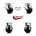 thumbnail image 2 of 5 Inch Kingpinless Glass Filled Nylon Caster Set 2 Brakes/Swivel Locks 2 Rigid, 2 of 2