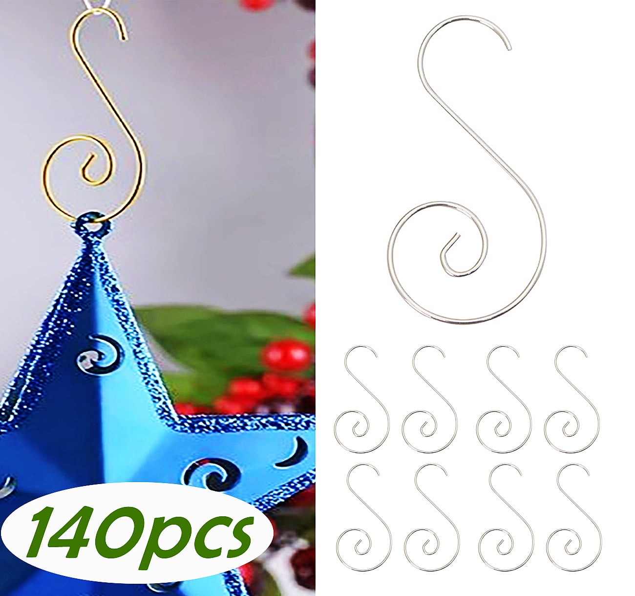 Ornament Hooks Christmas Ornament Hangers for Ball Tree Decorations