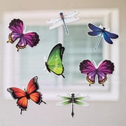 12Pcs Butterfly Dragonfly Screen Door Magnets Sticker Vintage Insect Magnetic Decal for Office Home Car Whiteboard Refrigerator Fridge Locker Decoration