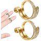 thumbnail image 2 of 2pcs Knitting Crochet Loop Ring Adjustable Crochet Finger Ring Tension Ring Open Yarn Guide Finger Clip Crochet Thimble, 2 of 5