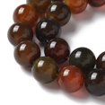 thumbnail image 4 of Natural Agate Beads Strands Dyed & Heated Round Coconut Brown 10~10.5mm Hole: 0.7mm about 38pcs/strand 14.76''(37.5cm), 4 of 5