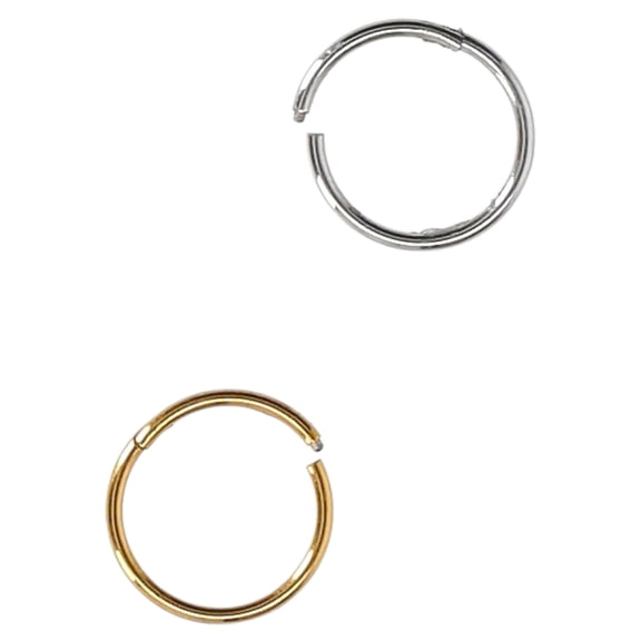 No Boundaries Women's Gold Tone Stainless Steel Multi Use Piercings, 2 Piece Set