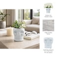 thumbnail image 6 of Decorative Skull Ceramic Vase for Living Room Decor - Contemporary Flower Vase for Home, Bedroom, and Office Decor - Ideal House Accents for Entryway Table and Shelf Display - 5", White, 6 of 14