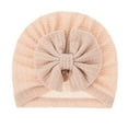 thumbnail image 2 of Large Turban Hat Cap Beanie Bonnet with Big Hair Bow Hospital Baby Hats Knot Headwraps Turbans for Newborn Baby Girls Toddlers Infants Kids, 2 of 5