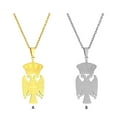 thumbnail image 3 of Collar con colgante elegante Jumpingount contorno de águila plata, 3 of 6