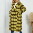 thumbnail image 5 of GaThRRgYP Women Autumn Winter Trench Coat Wool Blend Fashion Outerwear,Women's Fashion Fall Winter Casual Trundown Collar Outwear Coat Long Sleeve Pockets Plaid Green L, 5 of 9