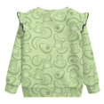 thumbnail image 6 of Yuyamidu Frog Sweatshirt Toddler Girl 1T 2T Green Long Sleeve Ruffle Shoulder Crewneck Sweatshirts Pullover Tops for Outdoor School Lightweight Soft Everyday Clothes for Fall, 6 of 8