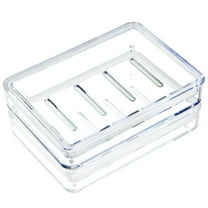 Youngever 4 Pack Soap Holders, Detachable Soap Dish, Soap Saver, Clear Bar Soap Holders for Shower, Sink Bathroom