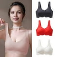 thumbnail image 2 of HEVIRGO Lady Bra Seamless Plus Size Thin Push-up 3D Full Cup Wide Shoulder Strap Good Support Thin Sport Bra Lady Daily Exercise Underwear, 2 of 7