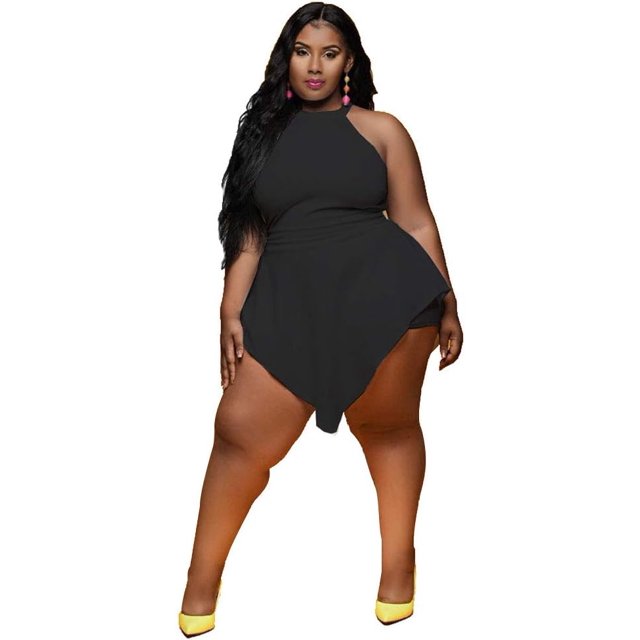 HOTGIRL Womens Plus Size Jumpsuits Rompers Casual Outfit Shorts Skirts for Club Party Beach