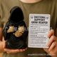 thumbnail image 5 of Emotional Support Grim Reaper, Hand-Painted Resin Gothic Grim Reaper Statue Holding Coffee & Cat with Emotional Support Card, 5 of 5