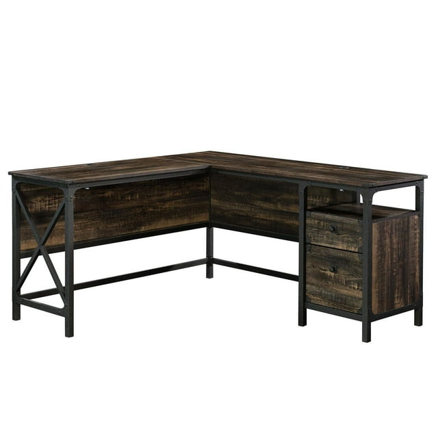 Sauder® Collection Steel River Bureau en L, Finition Carbon Oak®, 423976