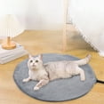 thumbnail image 5 of Beautynvta Pet Heating Pad for Cats & Dogs Indoor Outdoor, Waterproof Warm Round Pet Sleeping Mat, Adjustable Temperature, Heated Cat Dog Bed Mat, 11.8''x11.8'', 5 of 6