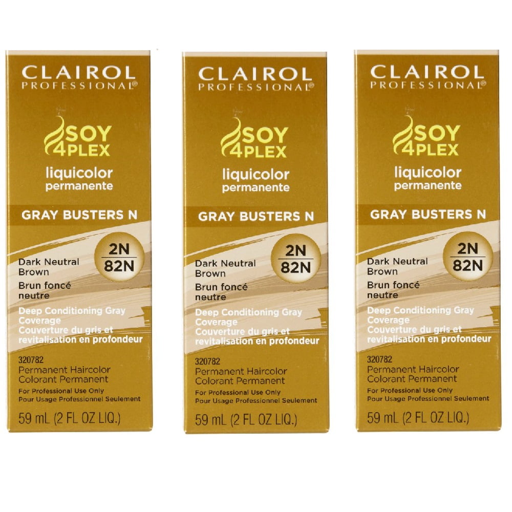 Clairol Soy4Plex DARK NEUTRAL BROWN Liquid 2oz HC-SPL2N (82N) (3 Pack ...