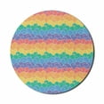 thumbnail image 1 of Nautical Mouse Pad for Computers, Colorful Waves Cartoon Style Sea Pattern in Rainbow Colors Fun Children Art Travel, Round Non-Slip Thick Rubber Modern Mousepad, 8" Round, Multicolor, by Ambesonne, 1 of 2
