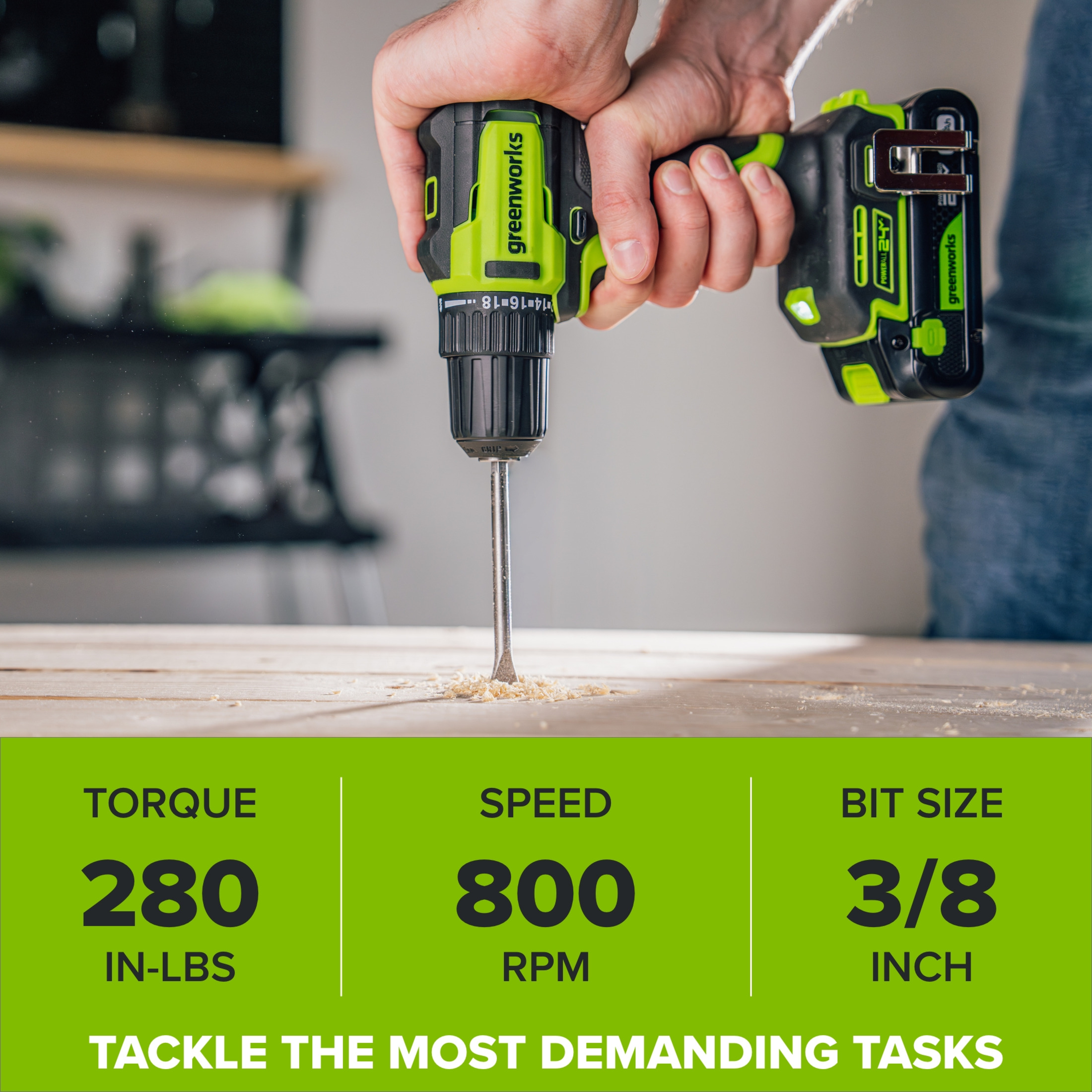 Greenworks PowerAll 24V 3/8" Drill Driver photo 2