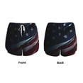thumbnail image 3 of Hirioo American Flag Waving Print for Women's Double Layer Athletic Shorts High-Performance Gym Shorts with Inner Pocket, Elastic Waistband-XX-Large, 3 of 7