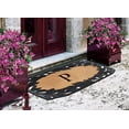 thumbnail image 3 of A1 Home Collections Floral Black, Beige, Multi-color Rubber and Coir Doormat for Outdoor Entrance Non Slip Backing Front Door Mat, 23" x 38", 3 of 7