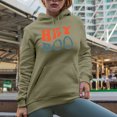thumbnail image 2 of Hey Boo, Pun, Groovy Retro Wavy Text Merch Gift, Sand Hooded Sweatshirt or Hoodie, Small, 2 of 5