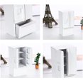 thumbnail image 4 of Kits de bricolaje de casa de muñecas de madera en miniatura, muebles de casa de muñecas a escala 1:12, kit de modelos de refrigerador de tres puertas, blanco, 4 of 5