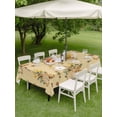 thumbnail image 3 of Easter Rabbits Outdoor Tablecloth - 54x80 Inch Rectangle Dining Table Cover, Spring Yellow Flowers Country Plants Yellow Waterproof Outdoor Table Cloth with Umbrella Hole & Zipper for Picnic/Patio, 3 of 7