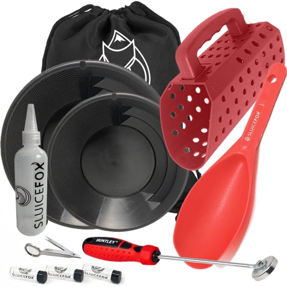 Sluice Fox Gold Panning Equipment Set | Mini Classifier Scoop | Trowel | Black Sand Magnet