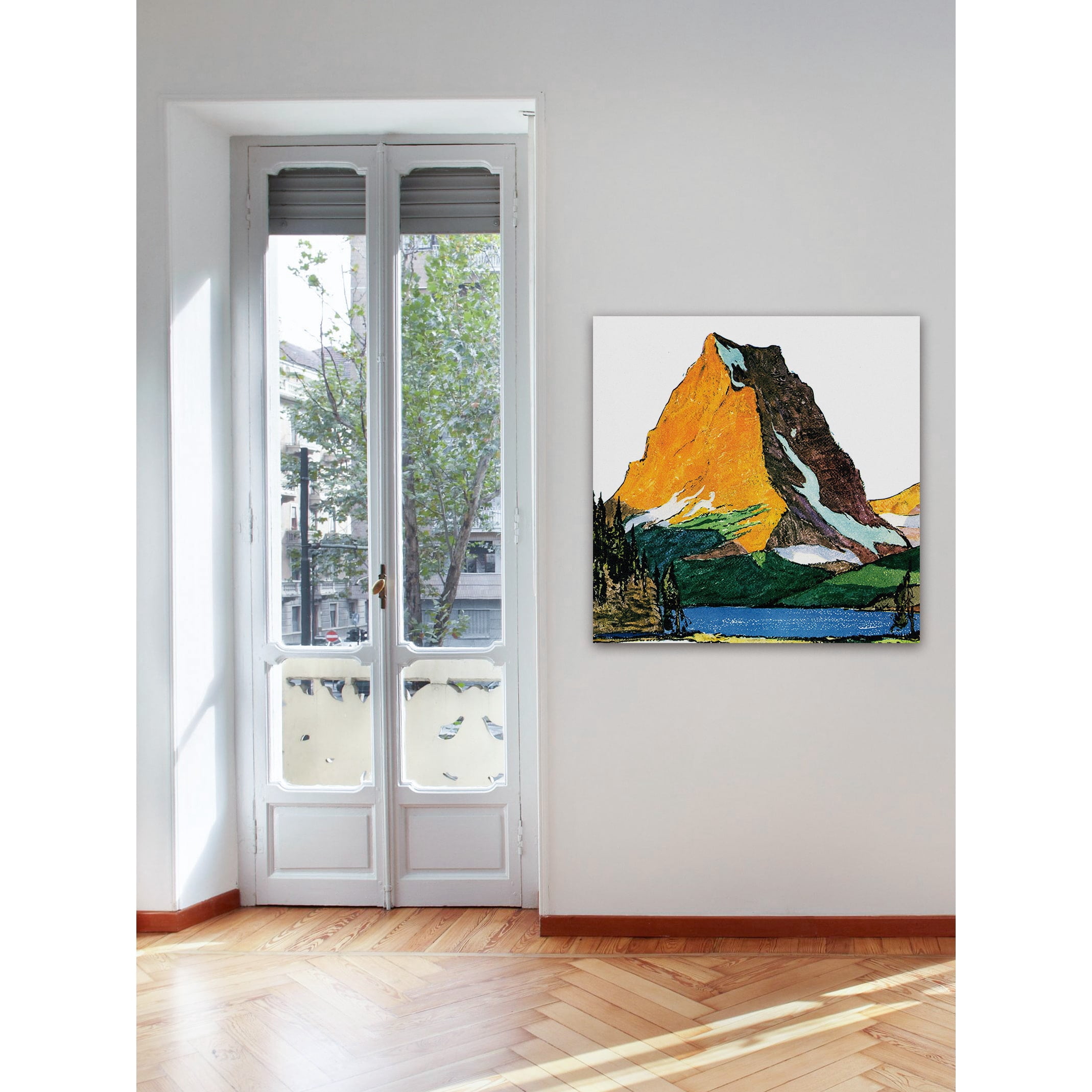 "Sun Mountain" Painting Print on Wrapped Canvas