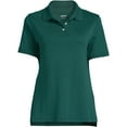 thumbnail image 3 of Lands' End Essentials Women's Short Sleeve All Day Comfort Polo Shirt - 100% Cotton Won't Shrink Pill Fade, 3 of 3