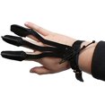 thumbnail image 5 of guante de tiro con arco de cuero con 3 dedos, guantes protectores de tiro con arco, 5 of 5