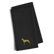 Carolines Treasures BB3388BKTWE Pharaoh Hound Black Embroidered Towel Set of 2, 19 X 25", multicolor
