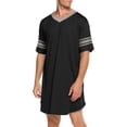 thumbnail image 2 of Ekouaer Pajamas Men's Soft Sleepwear Casual Loungewear Short Sleeve Nightgown Shirts, 2 of 6