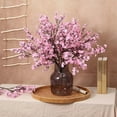 thumbnail image 3 of Artificial Flowers Babys Breath flower Bulk Faux Silk Gypsophila Bouquet Real Touch Silk Floral Arrangement for Spring fall artificial flower Centerpiece Home Fireplace TableDecor (Pink+Vase), 3 of 5