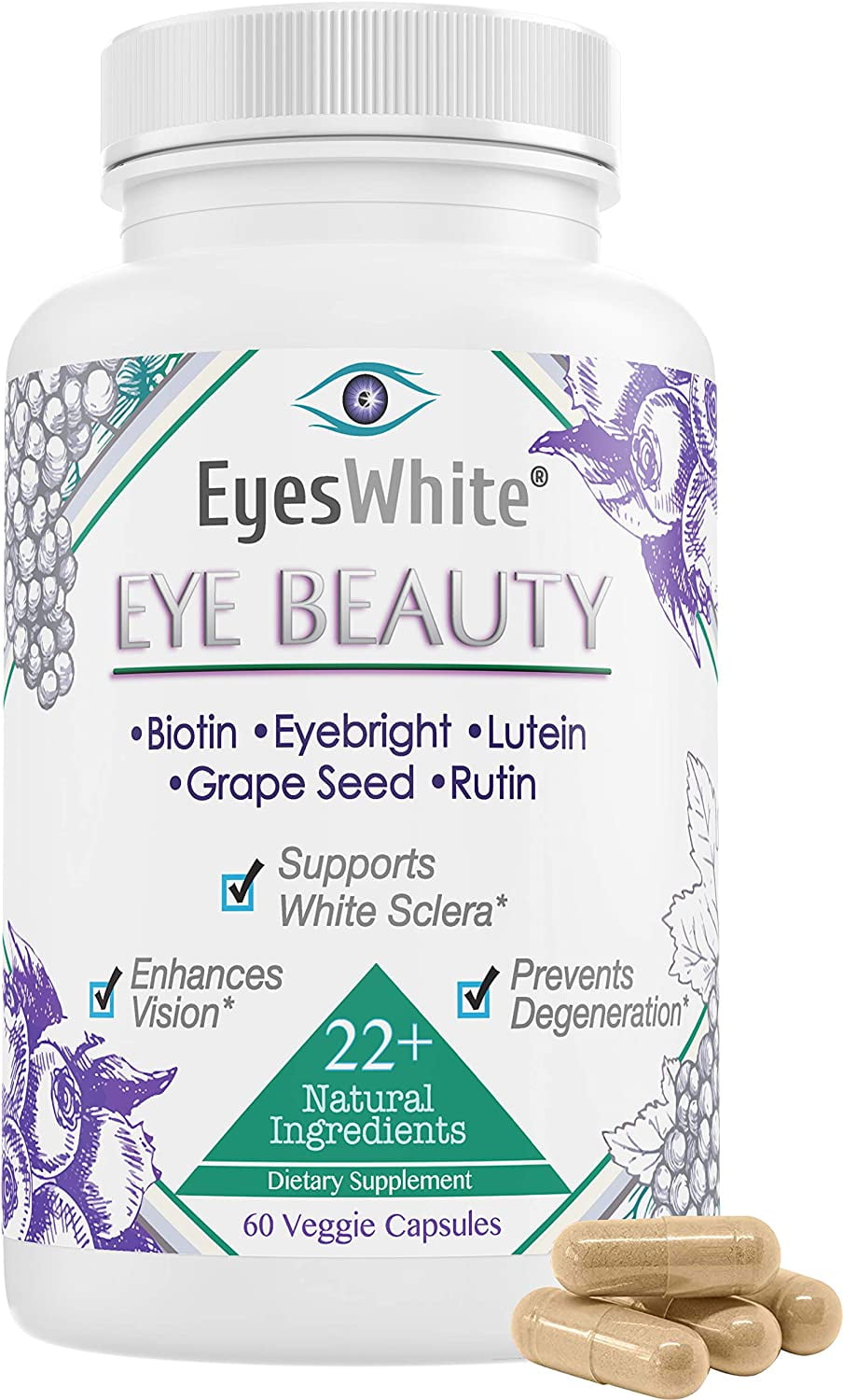 Eye whitening for red eyes bloodshot eyes with red veins, bloodshot