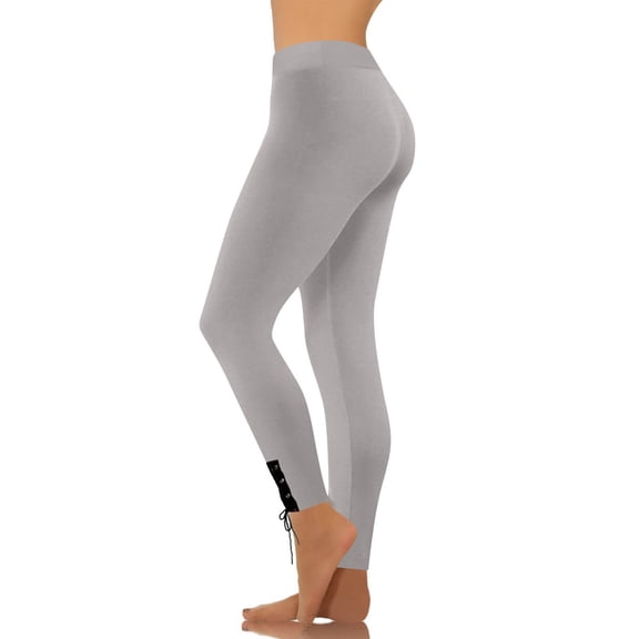 Aimik Women's Solid Color Casual Cuff Ties Stretch Plus Size Yoga Leggings Summer Loose Running Gym Sports Active Pants