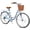 Blue, variant on STICCIO 26 inch Women's Beach Cruiser Bike, 7-Speed Shimano Womens Bicycle Step-Through Frame, Dual V-Brakes Rear Rack Fenders for Adult City Riding