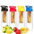 thumbnail image 2 of 700 Ml Portable Fruit Infusing Infuser Water Bottle Sports Lemon Juice Bottle Flip Lid, 2 of 5