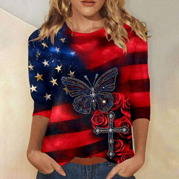 MAIHAN 250 Years America Shirt Women American Flag Print Plus Size American Flag Shirts Summer T Shirt Patriotic Freedom Semiquincentennial Shirt for 250th Year