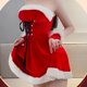 thumbnail image 1 of TQEHS Conjunto de vestido rojo sexy navideño con hombros descubiertos E8Y3 T9F8 O2E I2I2, 1 of 5