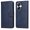 Blue, variant on Wallet Phone Case for Realme 10 Pro Plus 5G with Card Holder and Stand Function Blue