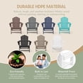 thumbnail image 5 of WestinTrends Highland Outdoor Patio HDPE Adirondack Chairs With Cup Holders (Set of 2), White, 5 of 14